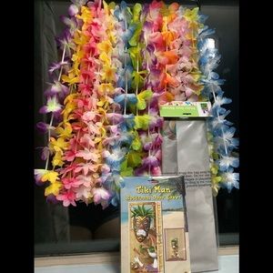 🌺Tiki Totem Pole Photo Door Banner Luau Party Decoration